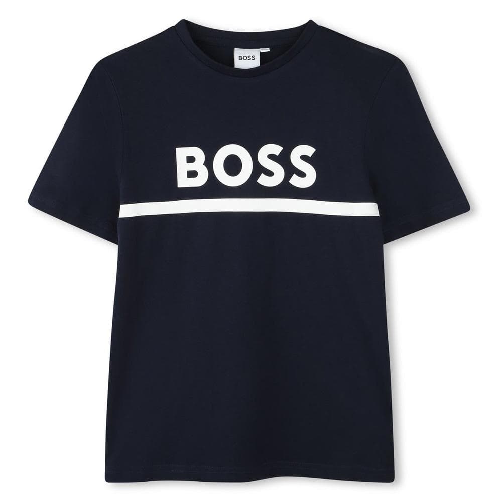 T-Shirt Marine Garçon Hugo Boss J52701 1
