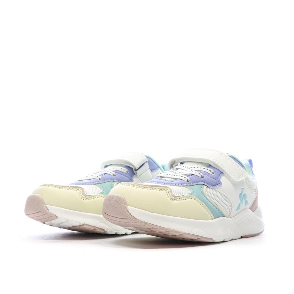 Baskets Blanc/Vert/Jaune Fille Le Coq Sportif Lsc Runner 6