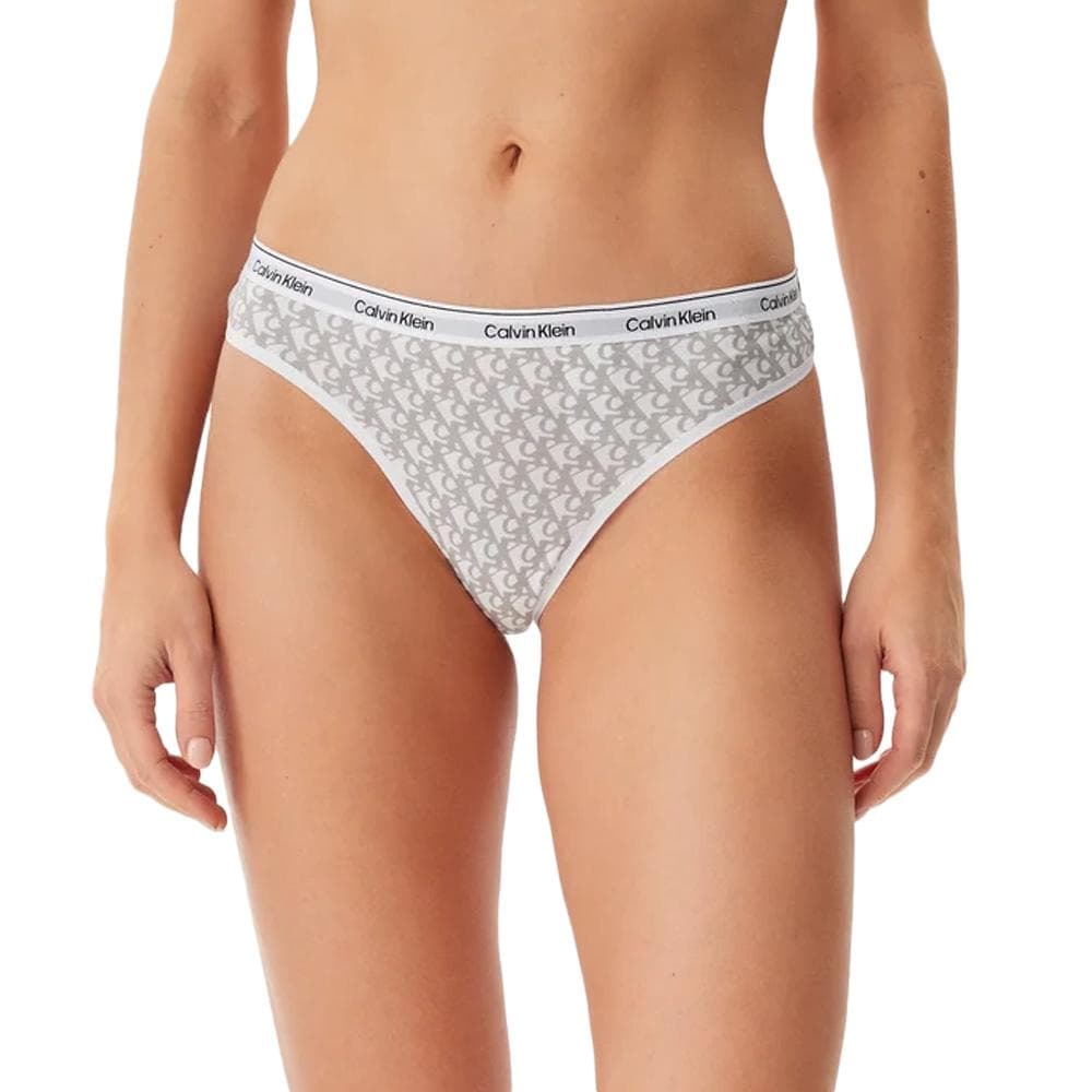 String Blanc/Beige Femme Calvin Klein Jeans Brazilian 1