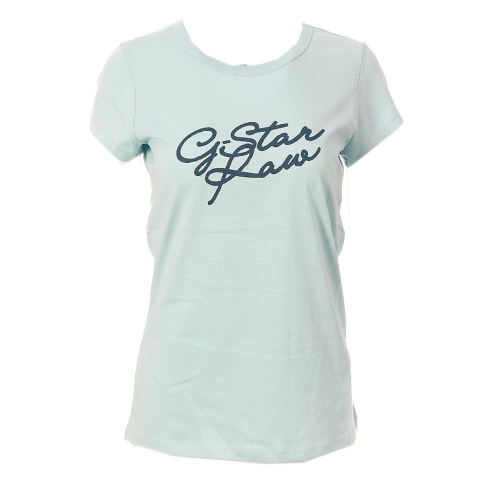 T-shirt Bleu Femme G-Star Raw Cursive 1