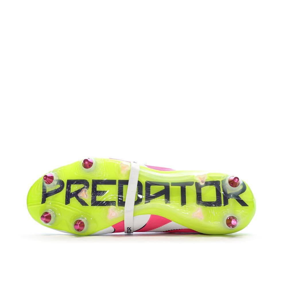 Chaussures de Foot Blanc/Rose Homme Adidas Predator Elite FT SG 5