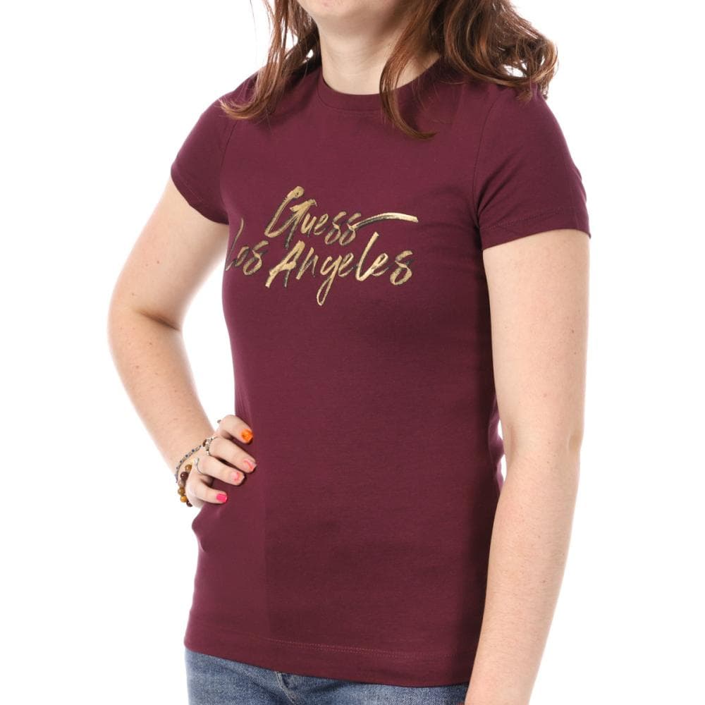 T-shirt BordeauxFemme Guess Gold 1
