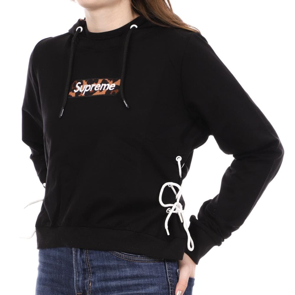 Sweat à capuche Noir Femme Supreme Grip Wild 1