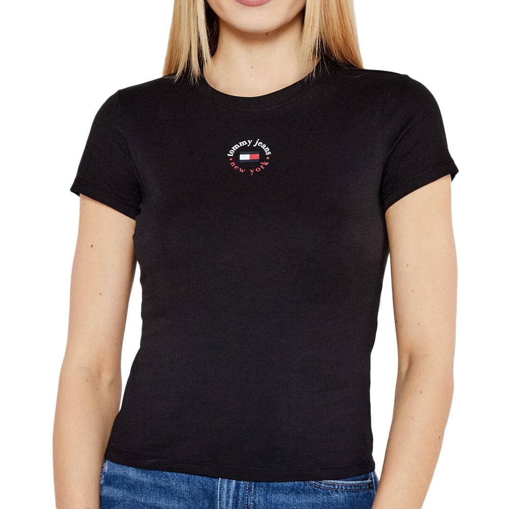 T-Shirt Noir Femme Tommy Hilfiger Slim 1
