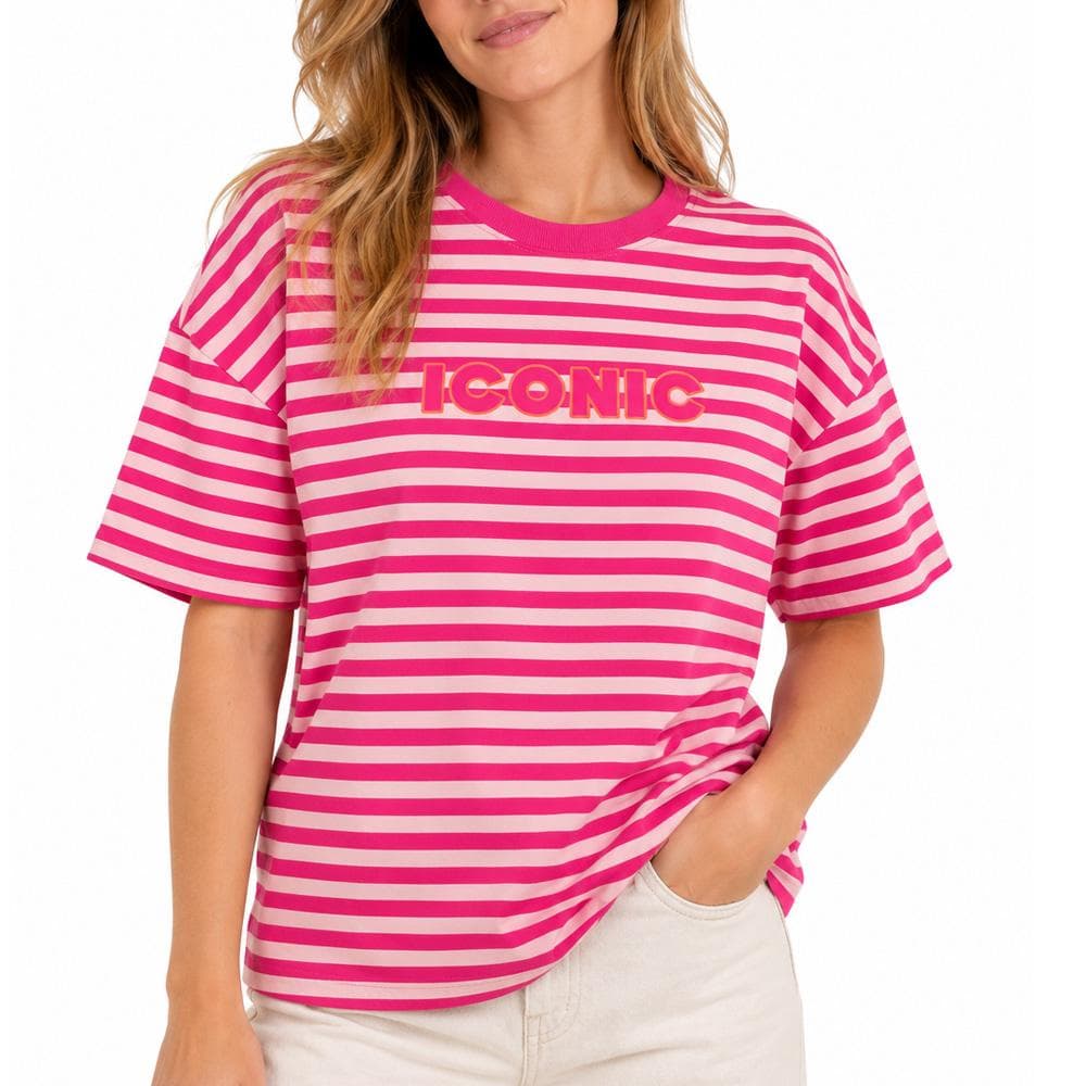 T-Shirt Rouge/Rose Femme Mère et Fille Iconic 1