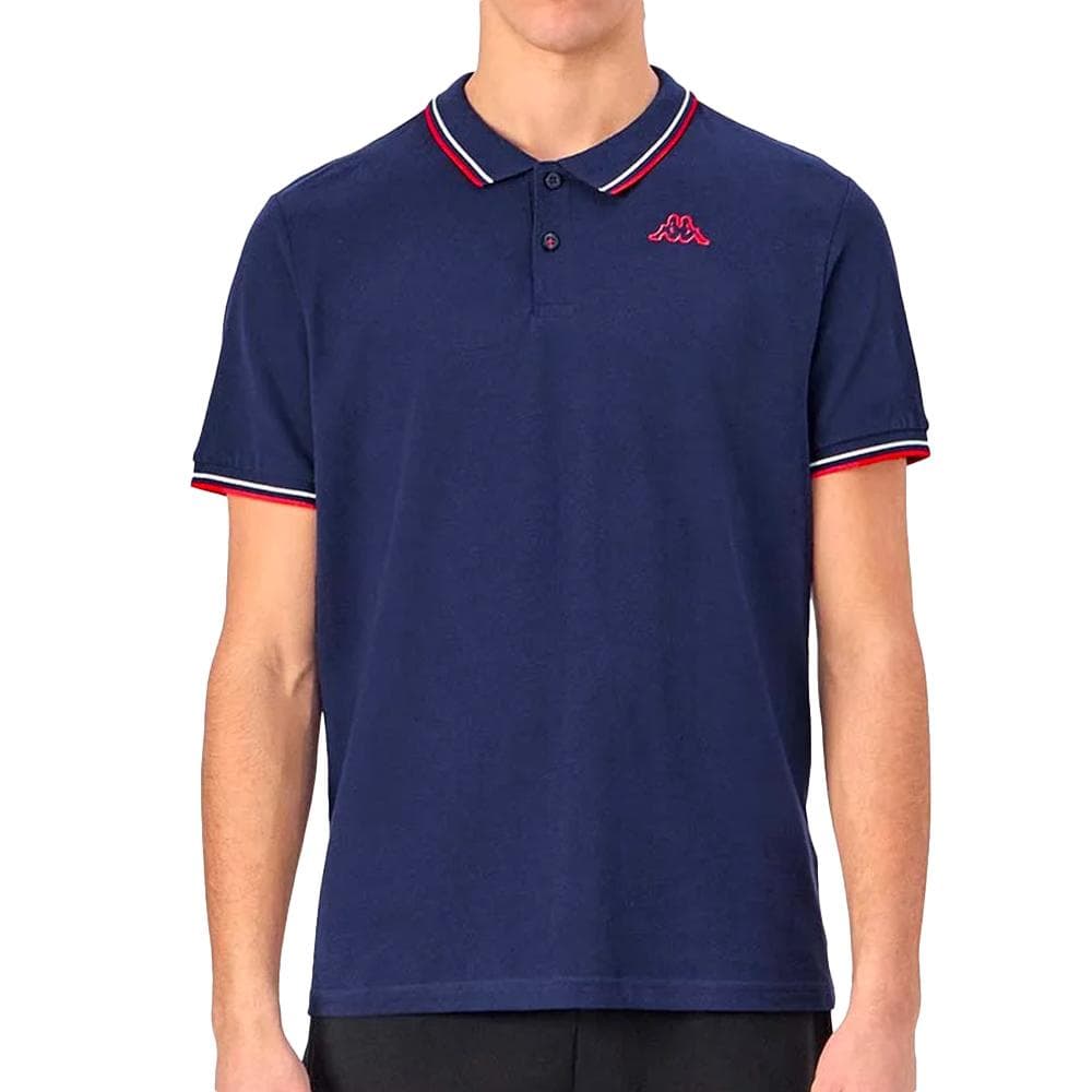 Polo Marine/Rouge Homme Kappa Logo Korpo 1