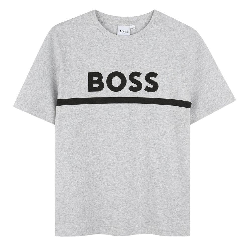 T-Shirt Gris Garçon Hugo Boss J52726 1