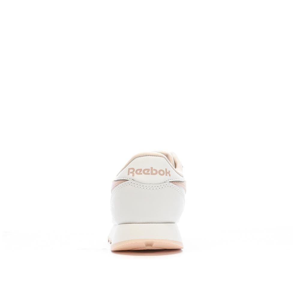 Baskets Blanches/Roses Femme Reebok Classic Leather 3