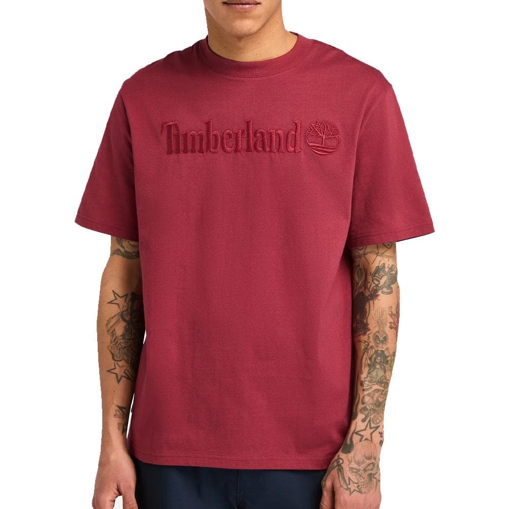 T-Shirt Bordeaux Homme Timberland Sleeve 1
