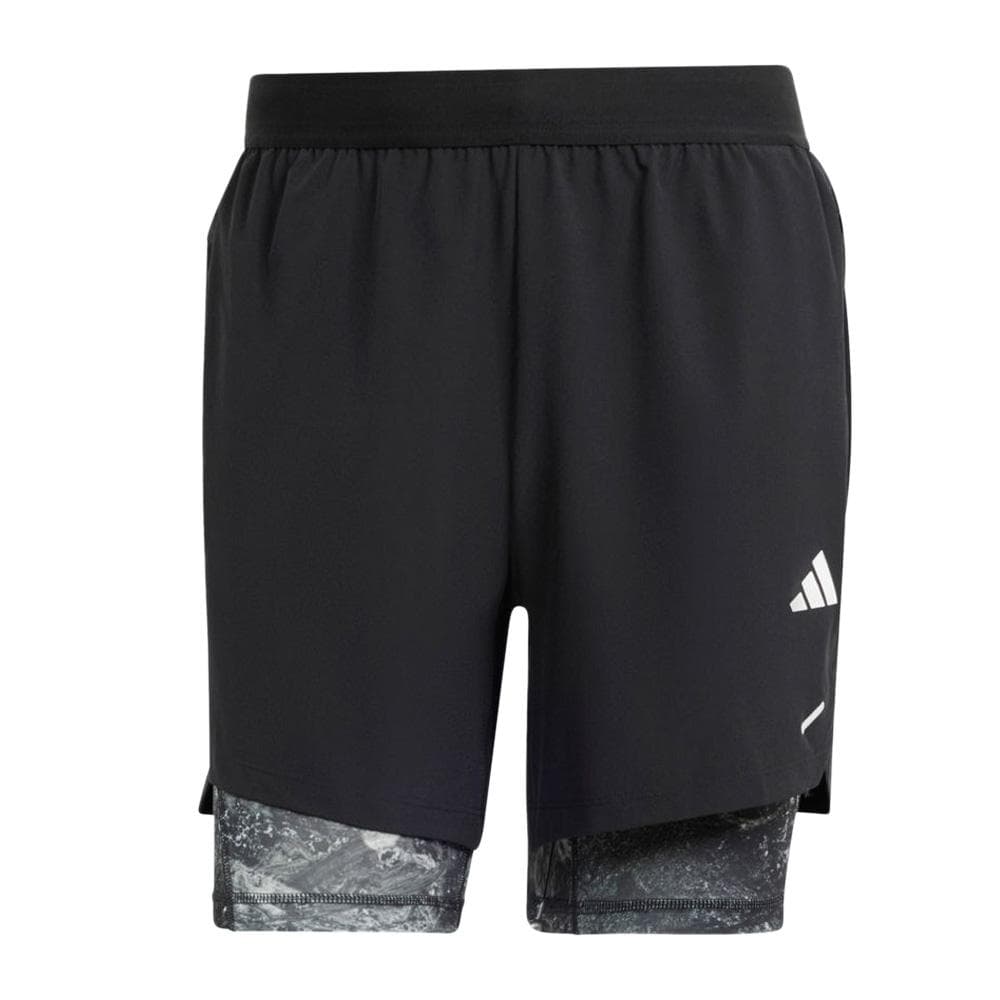 Short de Running Noir Homme Adidas Wo Pow 2in1 3
