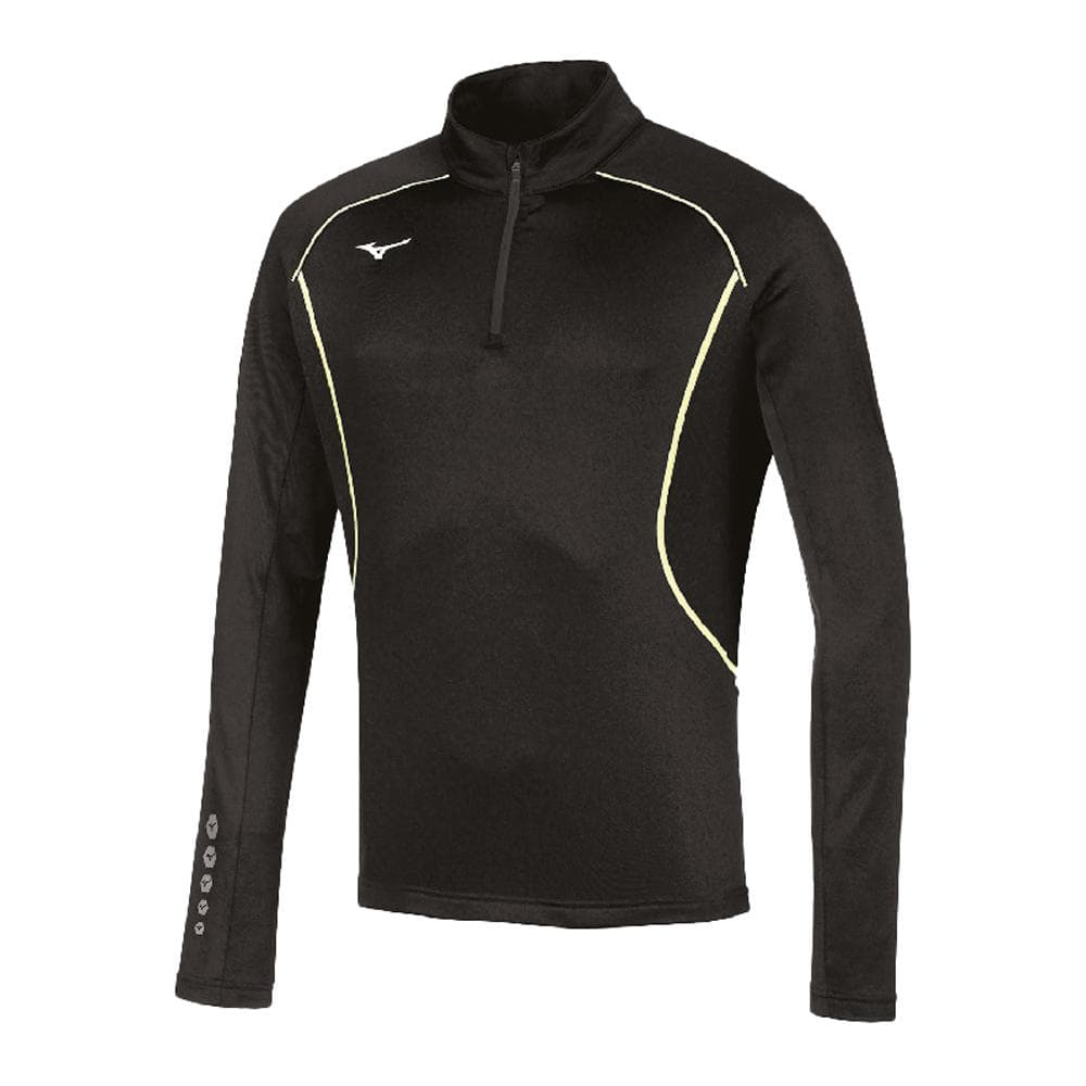 Sweat Noir/Vert Homme Mizuno Team Premium Warmer 1