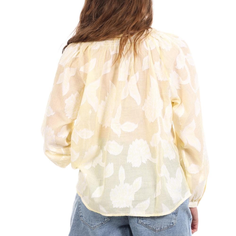 Blouse Jaune/Blanche Femme Goa Iko 2