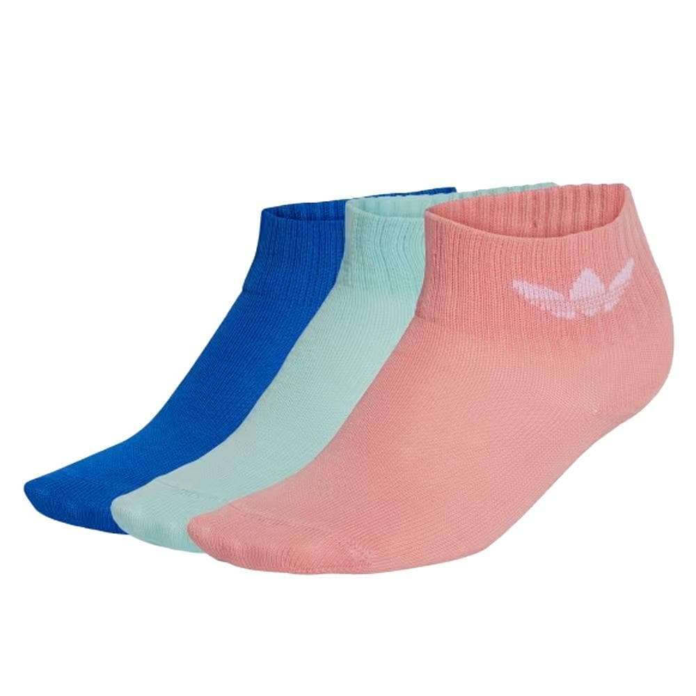 x3 Lot de trois paires de chaussettes Rose/Verte/Bleu Fille Adidas Kids Ankle 1