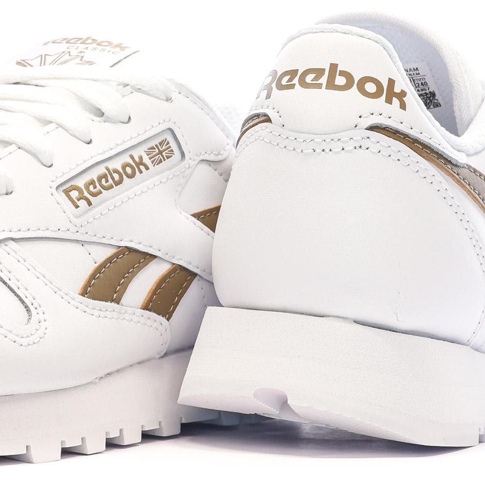 Baskets Blanc/Marron Femme Reebok Classic Leather 7