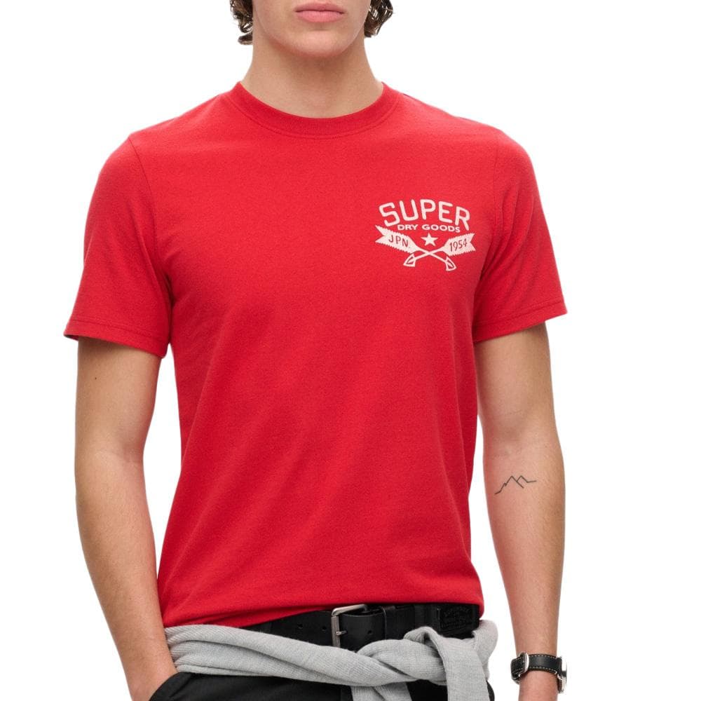 T-shirt Rouge Homme Superdry Outdoor 1