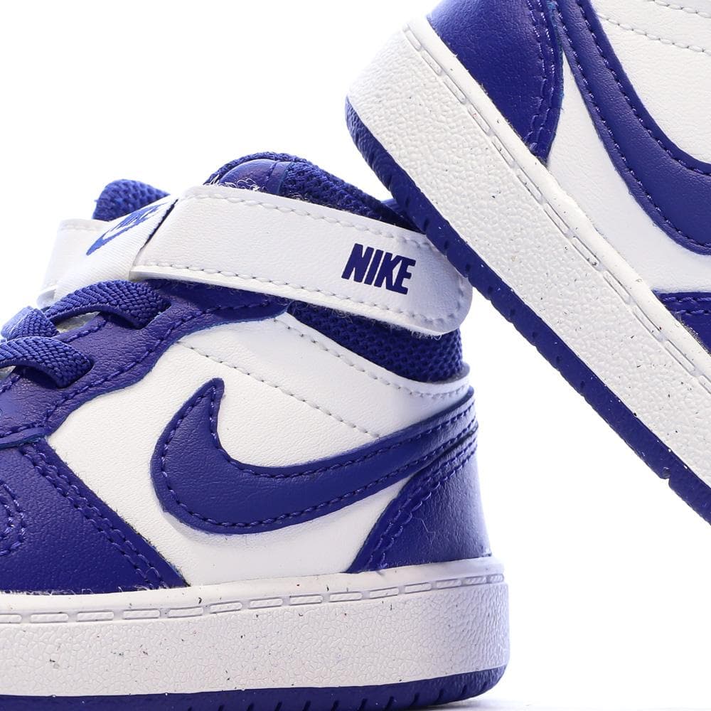 Baskets Blanc/Bleu Garçon Nike Court Borough 7