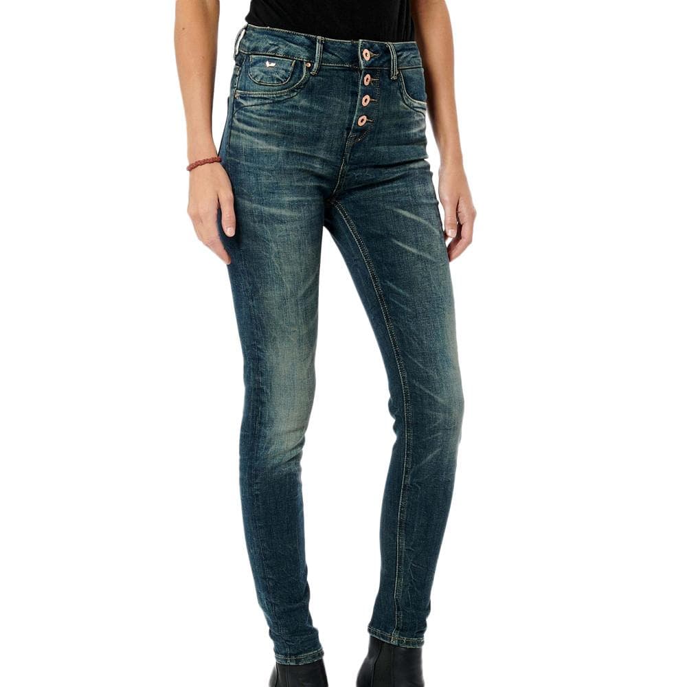 Jean Slim Bleu Brut Femme Kaporal Elekte 1