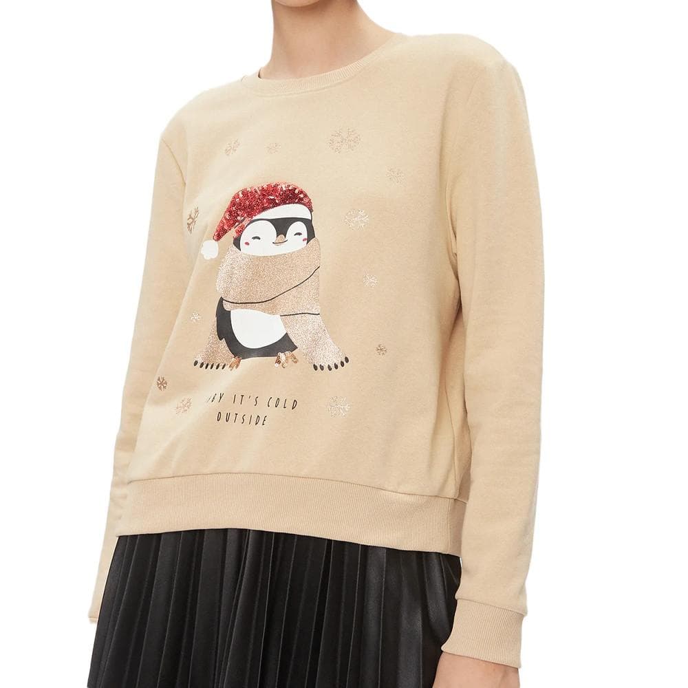 Sweat de Noel Beige Femme Only Onlyda Christmas 1