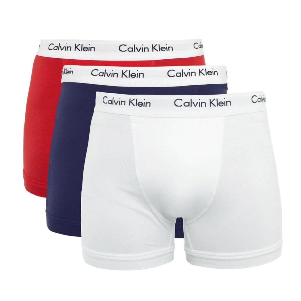 X3 Boxers Blanc/Marine/Rouge Homme Calvin Klein 62G 1