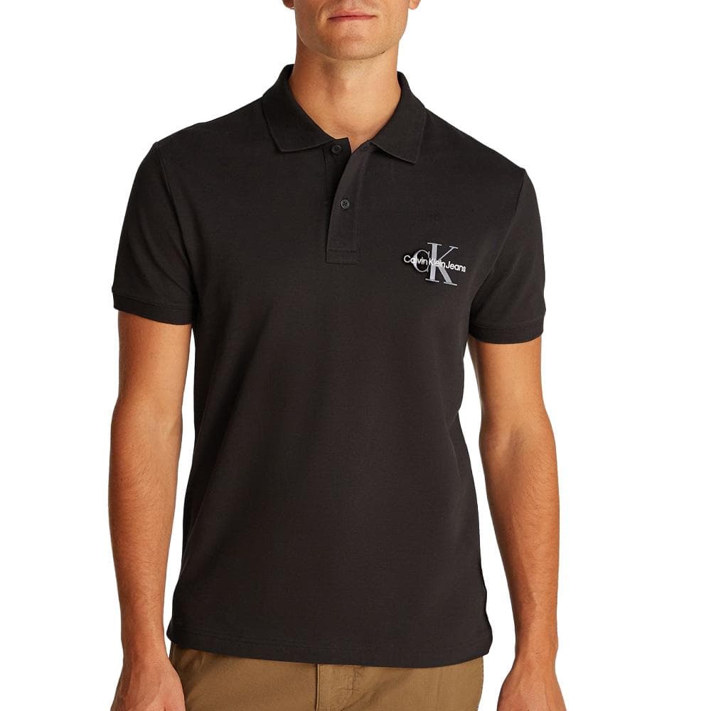 Polo Noir Homme Calvin Klein Jeans Monologo 1