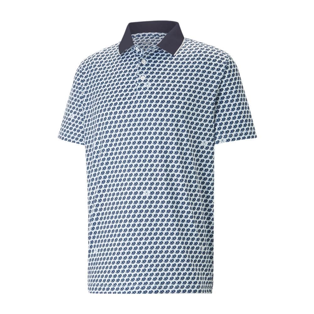 Polo de Golf Blanc/Marine Homme Puma Love 1