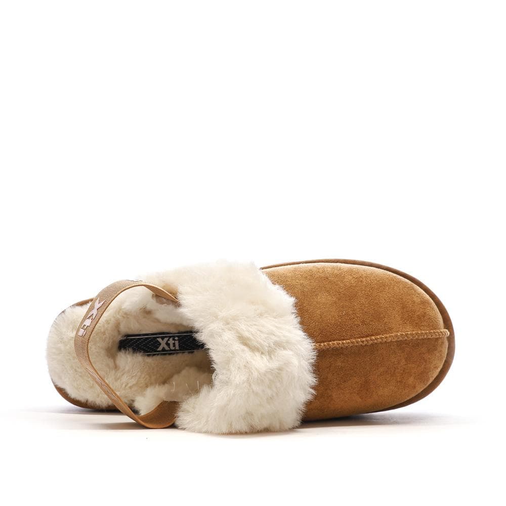 Sabots fourrés à élastique Camel Femme Xti Microfiber 5