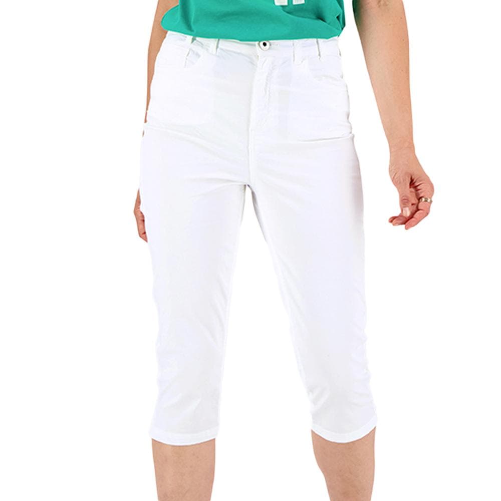 Pantacourt Corsaire Blanc Femme TBS SANTACOR 1