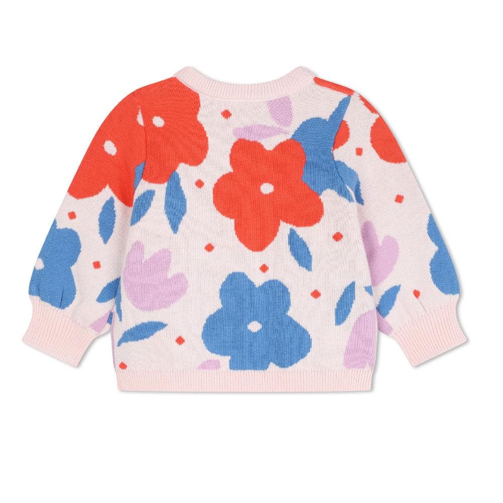 Pull Rose à Fleurs Fille Carrément Beau Y30215 2