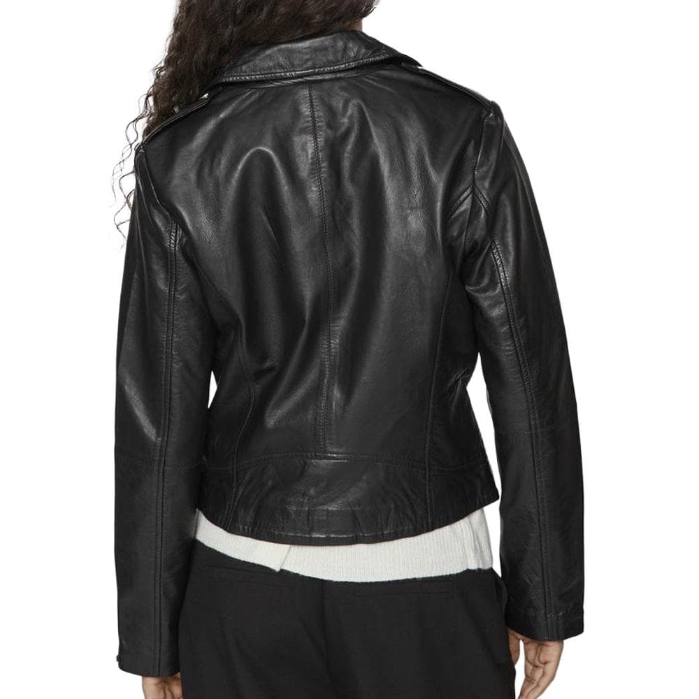 Perfecto Noir Femme Vila Feli Leather 2