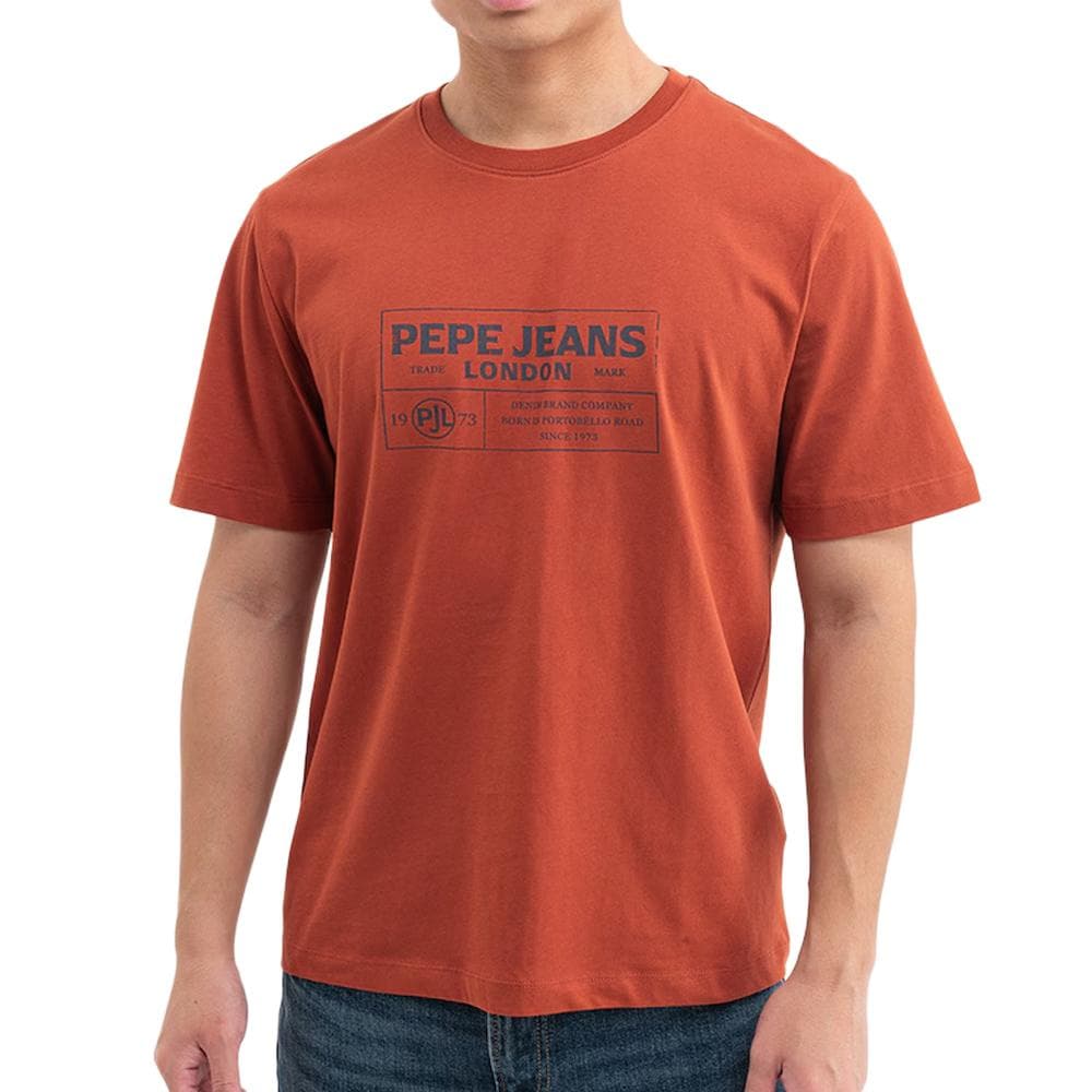 T-Shirt Rouge Homme Pepe jeans Tharky 1