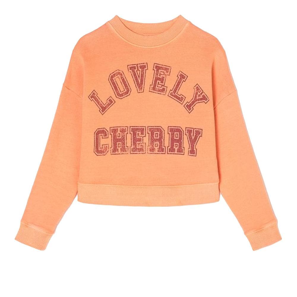 Sweat Orange Fille Le Temps Des Cerises Stephagie 1