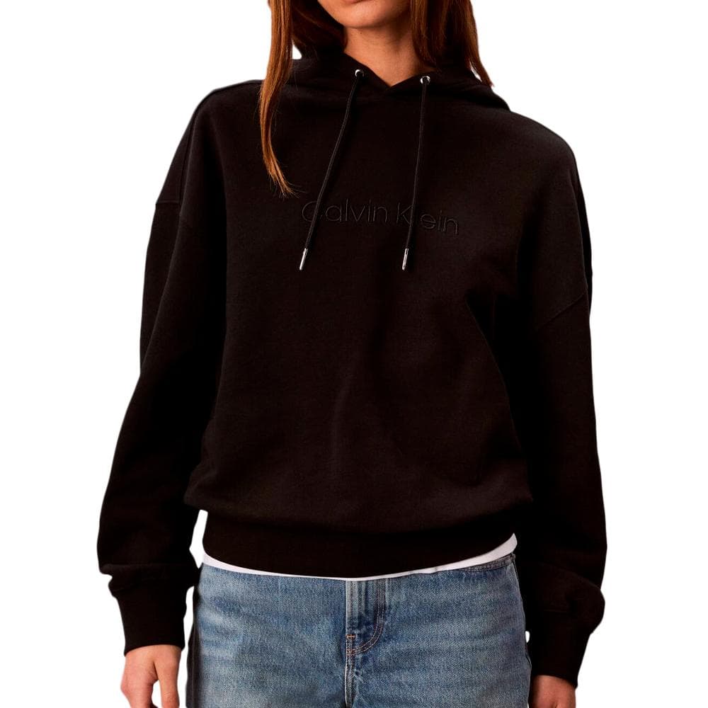 Sweat à Capuche Noir Calvin Klein Jeans French 1