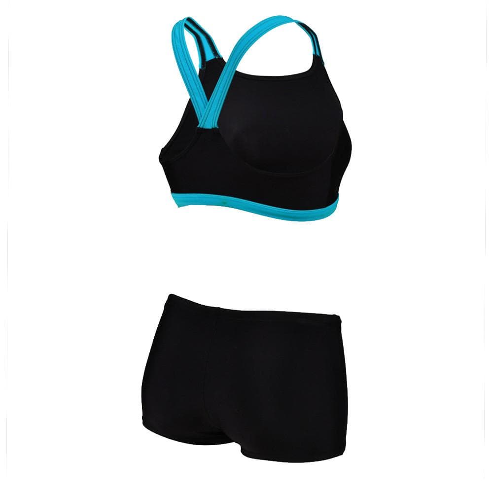 Maillot de bain 2 pièces Noir/Bleu Fille Arena Energy Graphic 2