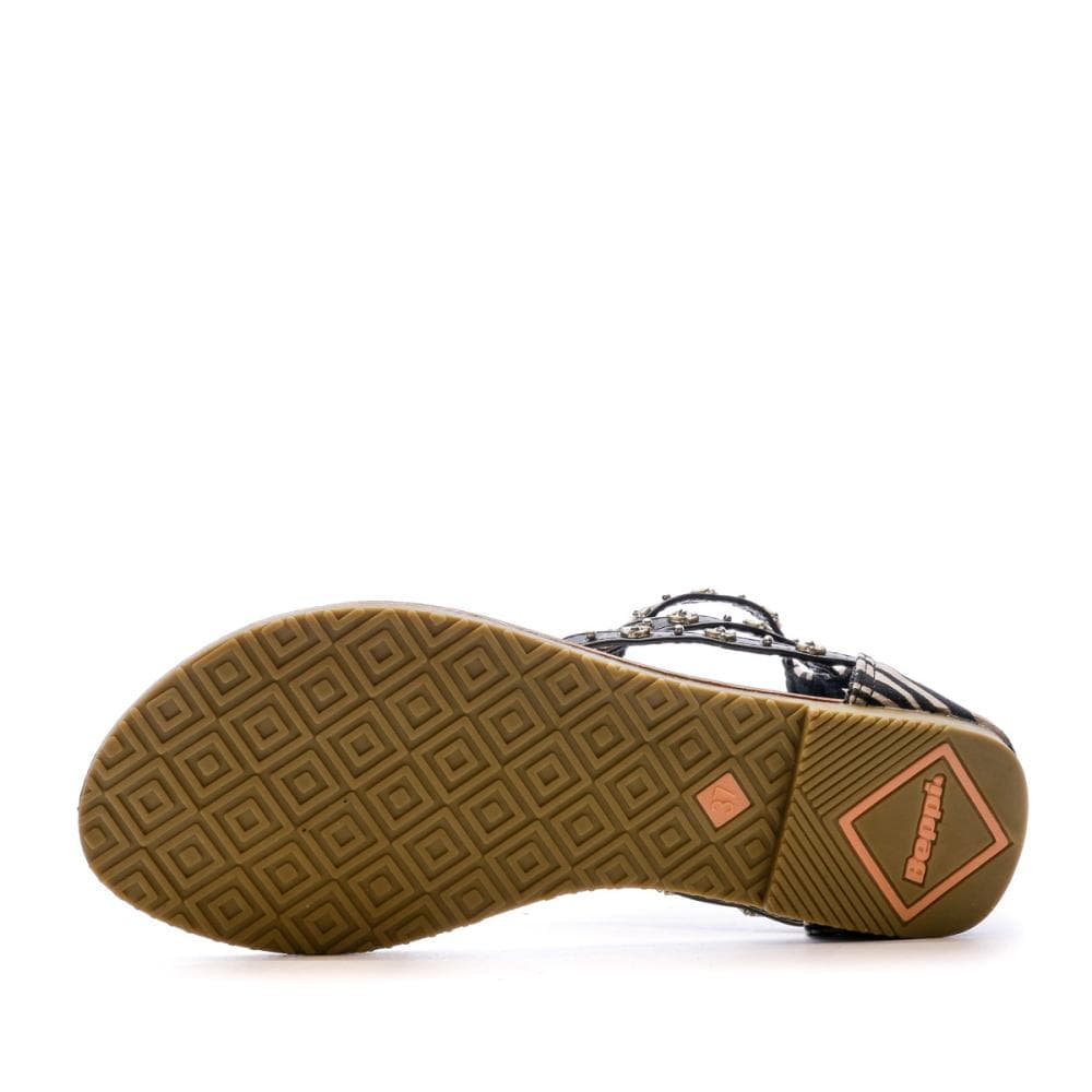 Sandales Noir/Zèbre Femme Beppi 5