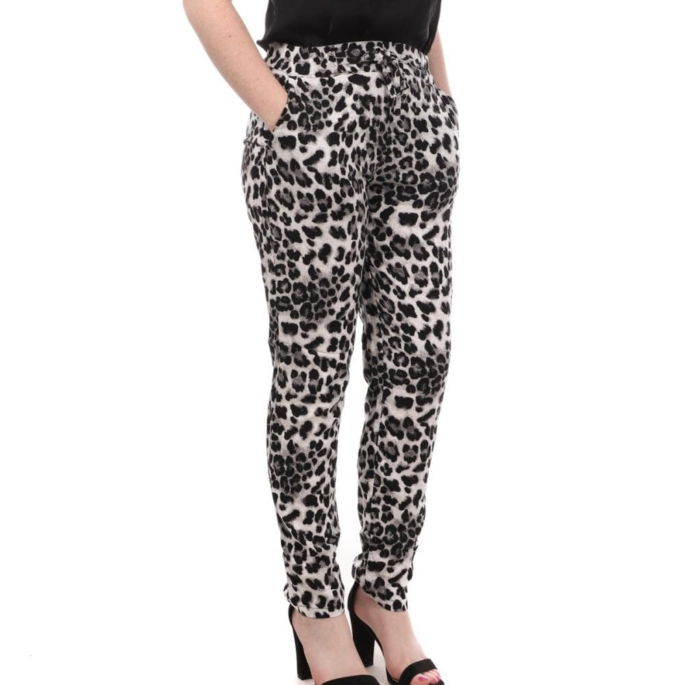Pantalon Noir Léopard Femme Vero Moda Easy 1