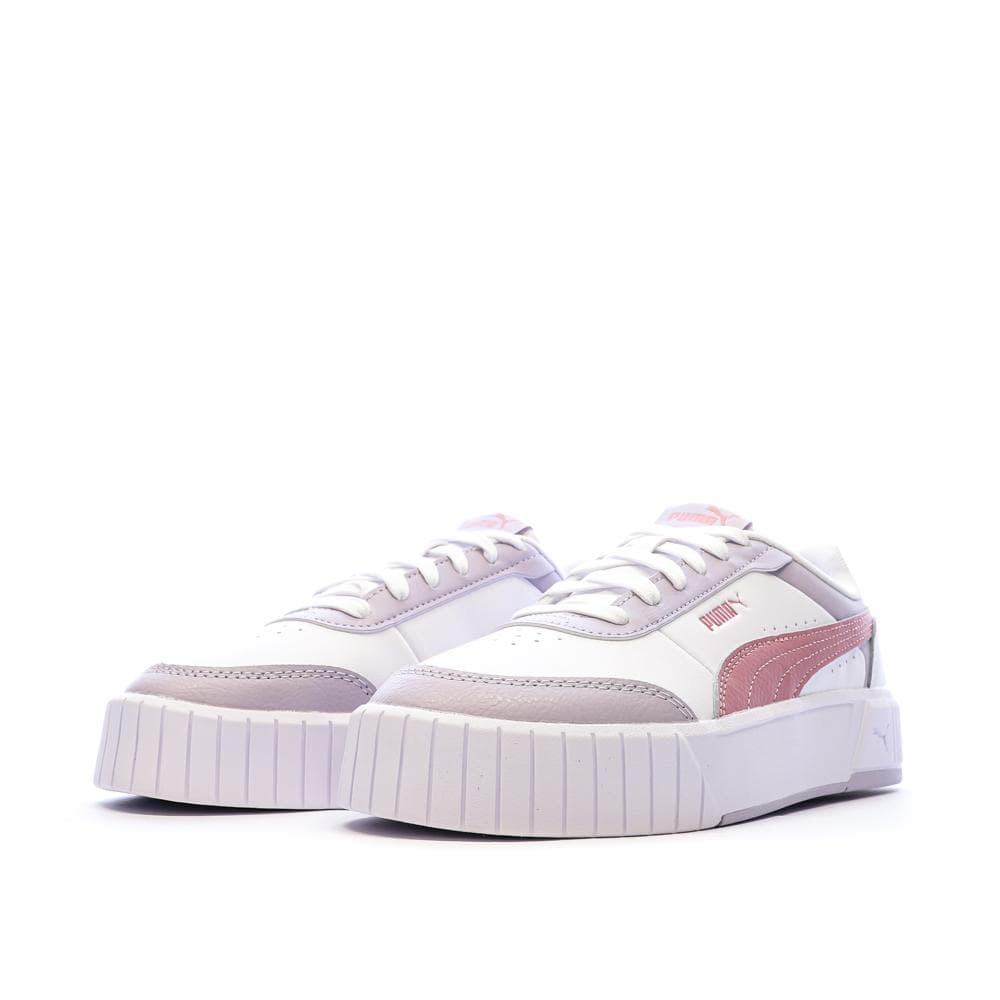 Baskets Blanches/Roses Fille Puma Carina Mia 6