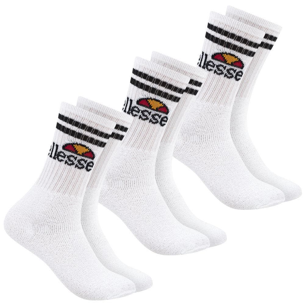 x3 Paires de chaussettes Blanches/Noires Homme Ellesse SBSA 1