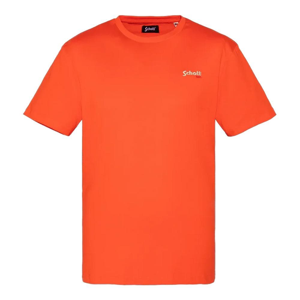 T-shirt Orange Homme Schott EMB 1