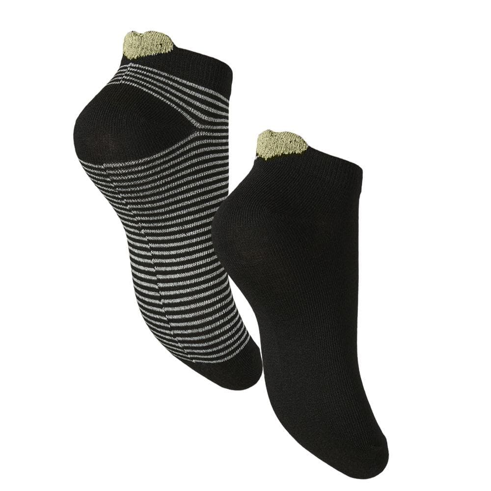 X2 Paires de Chaussettes Noires Femme Pieces Claura 2