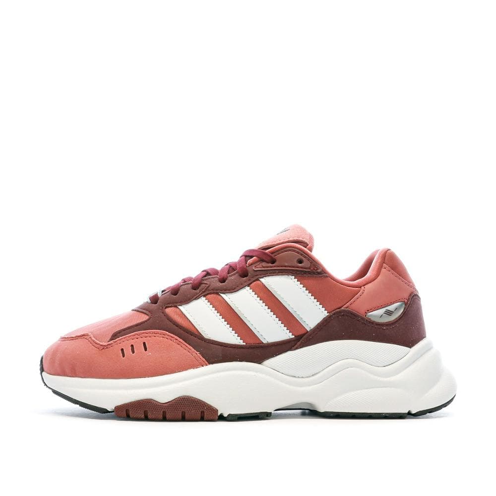 Baskets Blanche/Rose Fille Adidas Retropy F90 1