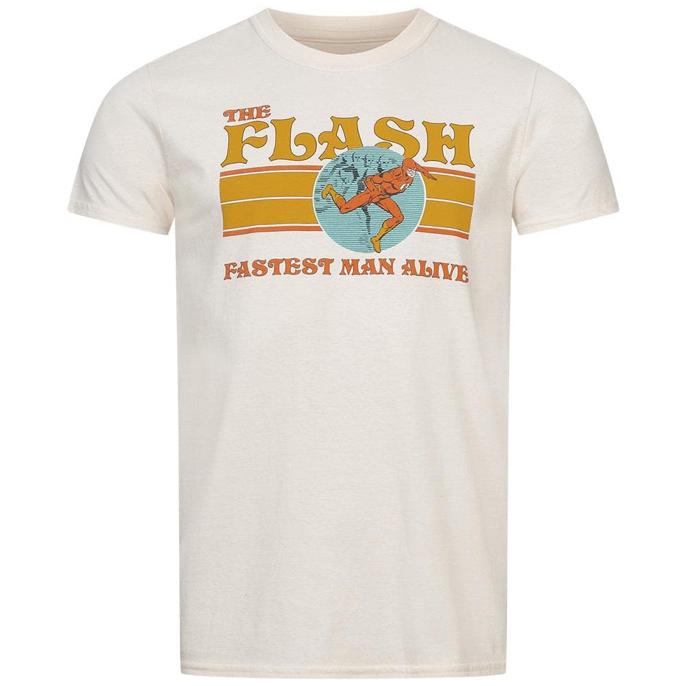 T-Shirt Blanc Homme Comics 70's Flash 1