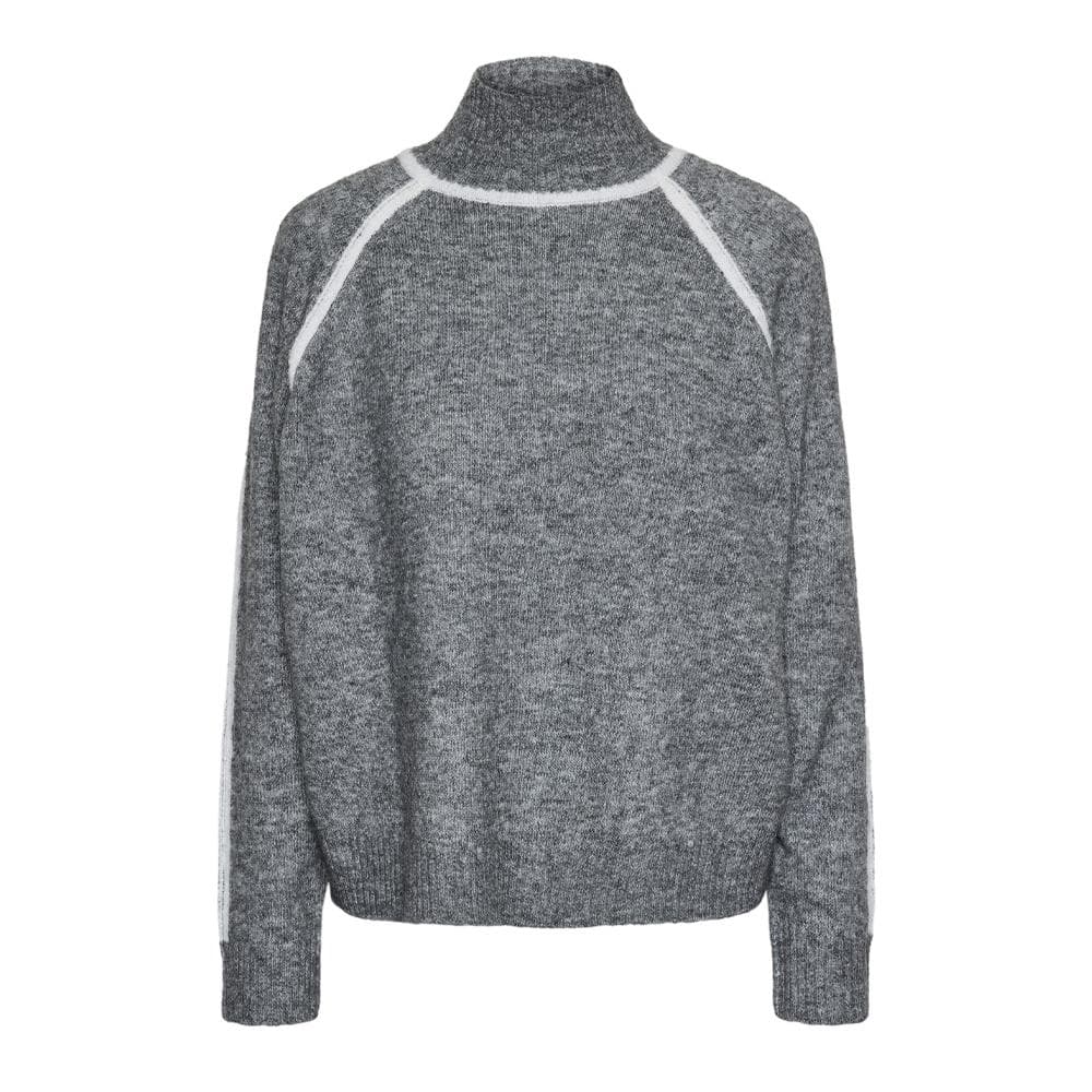 Pull Gris/Blanc Femme Pieces Lola 1