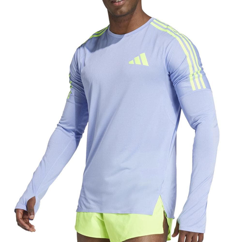 T-Shirt Manches Longues Bleu Homme Adidas Promo 1
