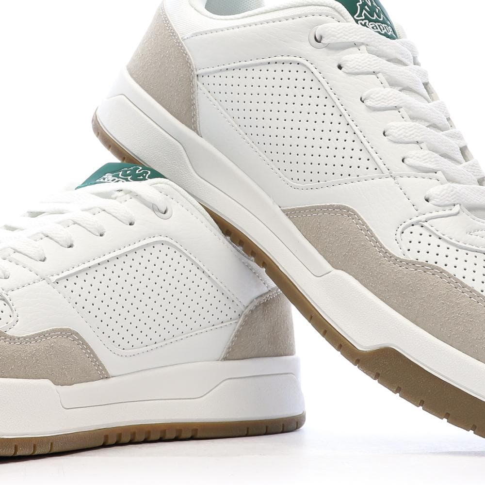 Baskets Blanches/Beiges/Vert Homme Kappa Logo Manis 7
