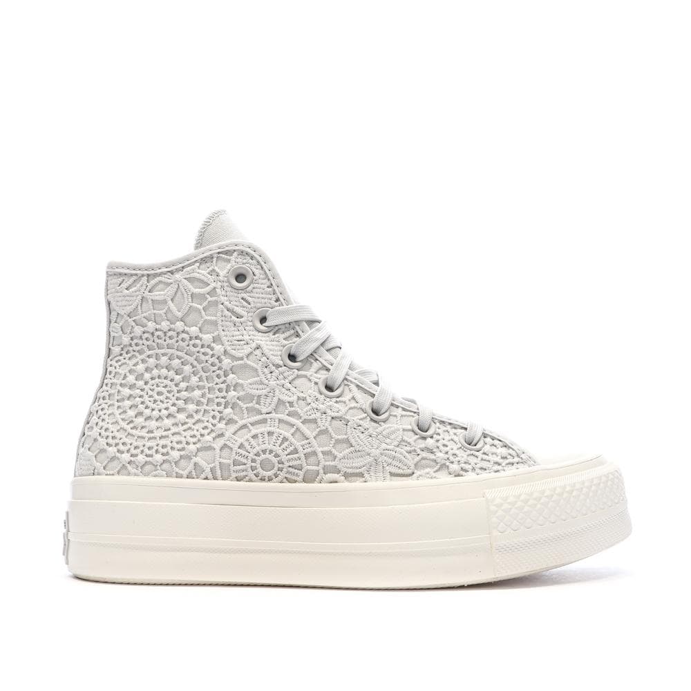 Baskets Grises Dentelle Femme Converse Chuck Taylor All Star Lift 2