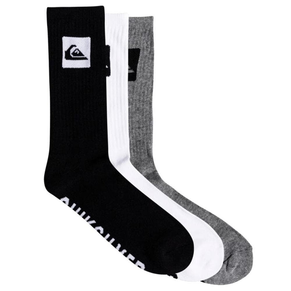 X3 Paires de Chaussettes Blanc/Gris Homme Quiksilver AQYAA03316 1
