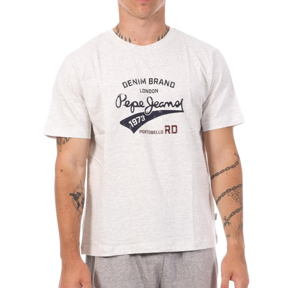 T-Shirt Gris Chiné Homme Pepe jeans Nd 1