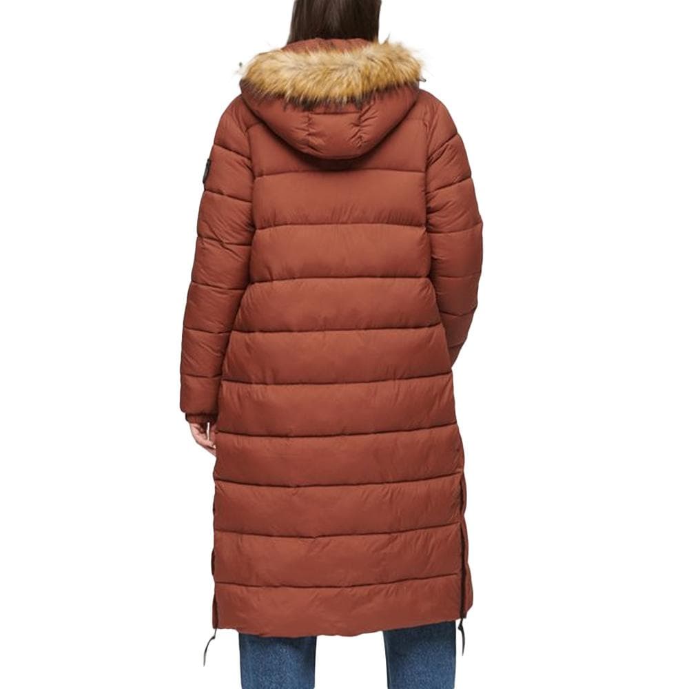 Doudoune longues Marron Femme Superdry Faux Fur 2