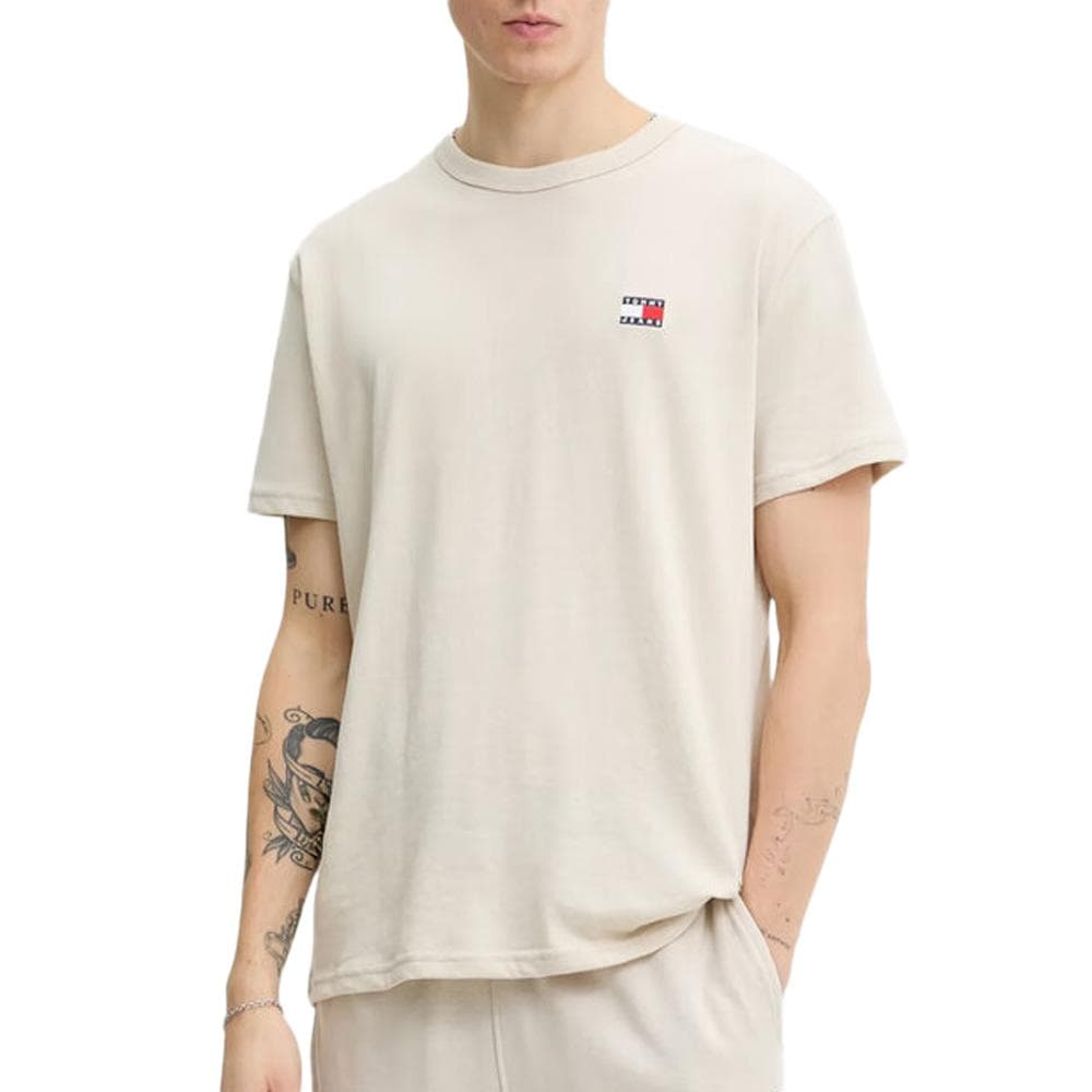 T-shirt Beige Homme Tommy Hilfiger Tjm Reg Badge 1