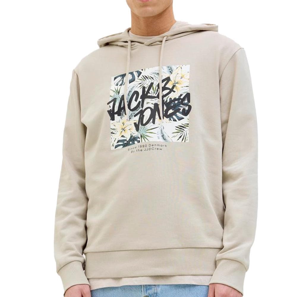 Sweat à Capuche Beige Homme Jack & Jones Hawaii 1